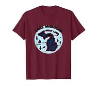 Emblème d'aventure panoramique du lac Michigan dans Les Grands Lacs T-Shirt, Homme, Marron, L