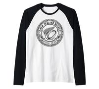 Emblème de Ballon de Rugby Aotearoa Est 1892 de Nouvelle-Zélande Manche Raglan