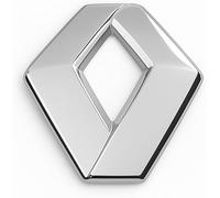Emblème de calandre avant en diamant chromé - Badge de remplacement compatible avec des modèles tels que Clio, Captur, Megane (Réf. OEM : 628909470R)