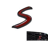 Emblème de calandre pour Mini Cooper - En alliage de zinc - Accessoire décoratif pour Mini One Cooper S JCW Clubman Countryman Cabrio - Noir mat