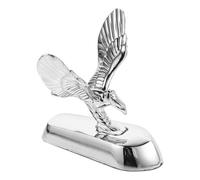 Emblème de Capot 3D Aigle Métal pour Voiture et Camion | Adhésif Double Face Inclus, Finition Argentée Résistante aux UV, Style Extérieur pour Capot de Véhicule