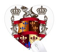 emblème de chevaliers de l'europe médiévale armure Jeux de tapis de souris en forme de coeur