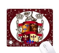 emblème de chevaliers de l'europe médiévale armure tapis de souris en hiver flocon de neige