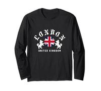 Emblème de Chien Union Jack Royal Corgi de Londres UK Vintage Classique Manche Longue