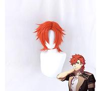 Emblème de feu trois maisons Sylvain Jose Gautier perruque courte rouge Costume de Cosplay résistant à la chaleur cheveux synthétiques hommes perruques de fête MZ-1481