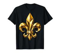 Emblème de Fleur de lys avec Art héraldique géométrique T-Shirt