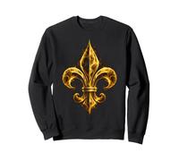 Emblème de Fleur de lys Flamboyant avec Art héraldique Ardent Sweatshirt