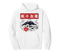 Emblème de Fleur du Mont Fuji Vagues Symbole Japonais Art Sweat à Capuche