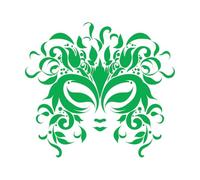 Emblème de la civilisation disparue maya-aztèque Stickers muraux 36x40cm Stickers pour vitres Vert