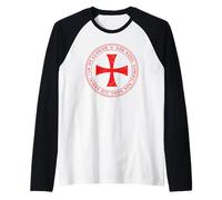 Emblème de la Croix des Templiers | Christianisme Noir Manche Raglan