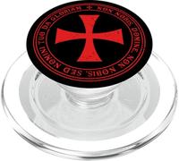 Emblème de la Croix des Templiers | Christianisme Noir PopSockets PopGrip pour MagSafe