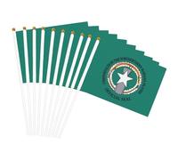 Emblème de l'État des îles Mariannes du Nord - Drapeau à main pratique - Polyvalent - Pour les fêtes, les défilés, les décorations de vacances