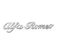 Emblème de Logo de Voiture pour Alfa Romeo Mito 147 156 159 166, Logo Emblème Badge Autocollant D'insigne en Métal Lettre Autocollantes Emblem Décoration,A Silver