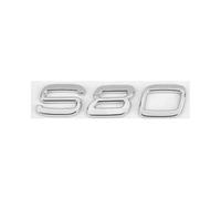 Emblème de Logo de Voiture pour Volvo XC60 S40 S60 S90 XC40 XC70 XC90 V40 V60 V90 S80 S80L, Autocollant D'insigne Lettres Emblem Décoration Voiture Autocollant Emblème,Silver-S80