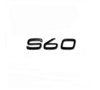 Emblème de Logo de Voiture pour Volvo XC60 S40 S60 S90 XC40 XC70 XC90 V40 V60 V90 S80 S80L, Autocollant D'insigne Lettres Emblem Décoration Voiture Autocollant Emblème,Bla-ck-S60