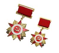 Emblème de médailles de l'union soviétique, édition 1942, Ordre de la défense, Drapeau Rouge de lénine, Badge de héros, épingles de Collection(Mini)
