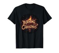Emblème de Noël Amusant avec Flammes et feu pour garçons et Filles T-Shirt