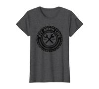 Emblème de Pneu Pit Crew Life : Go FTE Mechanic Pride T-Shirt, Femme, Chiné Foncé, S