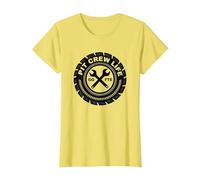 Emblème de Pneu Pit Crew Life : Go FTE Mechanic Pride T-Shirt, Femme, Citron, S