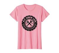Emblème de Pneu Pit Crew Life : Go FTE Mechanic Pride T-Shirt, Femme, Rose, S