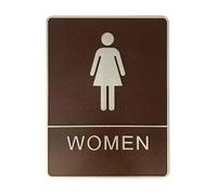 Emblème de porte de toilette pour les hommes et le Panneau de salle bains for toilettes, étiquette marque WC, décoration ferme(Women)