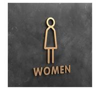 Emblème de porte de toilette pour les hommes et le Plaque de signalisation toilette en forme flèche 3D, décoration murale porte salle bains, multicolore, plusieurs tailles(7,18x11cm)