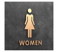 Emblème de porte de toilette pour les hommes et le Plaque de signalisation toilette en forme flèche 3D, décoration murale porte salle bains, multicolore, plusieurs tailles(20,18x11cm)