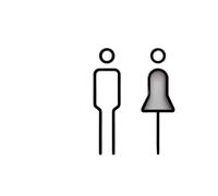 Emblème de porte de toilette pour les hommes et le Plaque de signalisation toilette en laiton, étiquette murale porte salle lavage, autocollant, support WC, 4 Types(Type2)