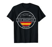 Emblème de Saint Sébastien Espagne Panneau Emblème Souvenir Voyage T-Shirt