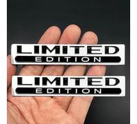 Emblème De Sport De Course Automatique Pour Garde-Boue Latéral De Coffre Arrière, Insignes En Métal 3d, Autocollant De Décalcomanie, Voiture, Moto, Édition Limitée, 2 Pièces--Dark Gris