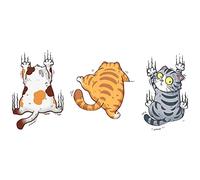 Emblème de voiture de dessin animé chat - Autocollant de voiture imperméable pour chat, autocollant créatif de style chat | Autocollants de voiture sur le thème du chat, autocollants de voiture