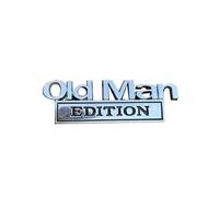 Emblème de voiture édition Old Man 3D, plaque signalétique en métal 2025, autocollants amusants, pour côté arrière, capot, coffre, porte universelle, pour voiture, camion, SUV (A)