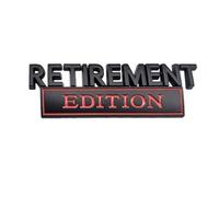 Emblème de voiture | Édition retraite | 3D - Métal - Véhicule automobile - Autocollant extérieur pour SUV - Hayon arrière - Valise - Capot de porte