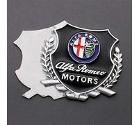 Emblème de Voiture pour Alfa Romeo Mito 147 156 156 159 166 Giulietta Giulia GT Stelvio,Autocollant D'insigne de Voiture,Autocollant Emblème de Voiture Voiture Emblème,Autocollant 3D Accessoire