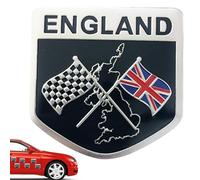 Emblème De Voiture Union Jack - Badge En Métal Drapeau Britannique, Autocollant Drapeau Anglais, Accessoire Décoratif Pour Véhicule | Accessoires De Fête, Décoration Commémorative De La Reine, Pour Vo