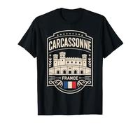 Emblème de Voyage Carcassonne France Crème T-Shirt