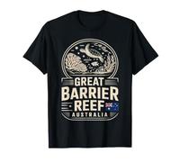 Emblème de Voyage en crème avec Inscription Great Barrier Reef T-Shirt