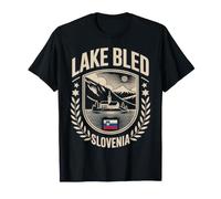 Emblème de Voyage Lac Bled Slovénie Crème T-Shirt