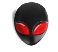 Emblème décoratif 3D noir en forme de tête d'extraterrestre en métal pour carrosserie de voiture - Autocollant décoratif pour pare-chocs de voiture - Pour homme et femme - Accessoires extérieurs de