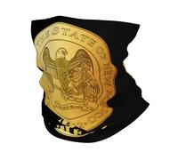 Emblème Doré du Nouveau-Mexique Unisexe Bandeau Magique Multi-Usage Protection du Visage Élastique Echarpe Tête Pirate pour Course À Pied Randonnée Yoga