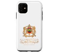 Emblème doré du Royaume du Maroc avec drapeau du Maroc Coque pour iPhone 11