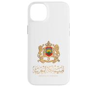 Emblème doré du Royaume du Maroc avec drapeau du Maroc Coque pour iPhone 14 Plus