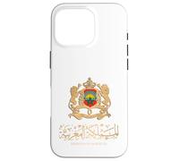 Emblème doré du Royaume du Maroc avec drapeau du Maroc Coque pour iPhone 16 Pro