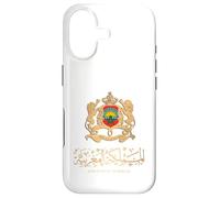 Emblème doré du Royaume du Maroc avec Drapeau du Maroc Coque pour iPhone 17
