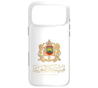 Emblème doré du Royaume du Maroc avec Drapeau du Maroc Coque pour iPhone 17 Pro Max