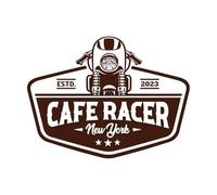 emblème du café racer new yorkais, logo isolé dans le meilleur Stickers muraux en vinyle 49.4x65.7cm Auto-adhésif Café