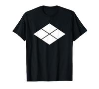 Emblème du Clan Japonais Takeda Kamon Authentique Blanc T-Shirt Graphique avec Valeur
