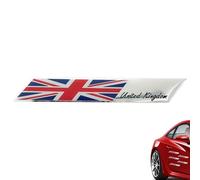 Emblème du drapeau de l'Angleterre - Couvrir les petites rayures Aluminium Chrome Car autocollants | Offrez une excellente résistance Union Jack Car Flaags | Angleterre Unions Jacks Flags pour le tron