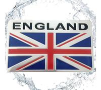 Emblème du drapeau de l'Angleterre - Couvrir les petites rayures Aluminium Chrome Car autocollants | Offrez une excellente résistance Union Jack Car Flaags | Angleterre Unions Jacks Flags pour le tron