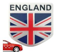 Emblème du drapeau de l'Angleterre - Couvrir les petites rayures Aluminium Chrome Car autocollants | Offrez une excellente résistance Union Jack Car Flaags | Angleterre Unions Jacks Flags pour le tron